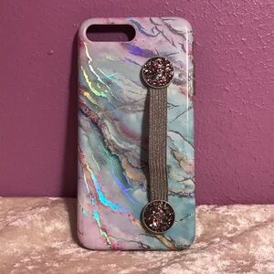 Velvet Caviar Holographic Moonstone iPhone 7 Plus Case w/Casemate Glitter Strap